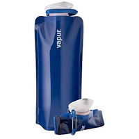 Vapur Flexible, Collapsible Wide Mouth Anti-Bottle With Detachable Carabiner, 34 Ounce, Admiral Blue, Pack Of 1