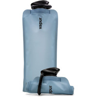 Vapur Flexible, Collapsible Wide Mouth Anti-Bottle With Detachable Carabiner, 34 Ounce, Blue Steel, Pack Of 1