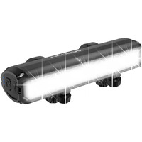 2600 Lumens Bike Lights,Usb Rechargeable Bicycle Lights,Super Bright 5 Led Bike Lights For Night Riding,Waterproof Bike Headlight With Power Bank Function,4 Light Modes (Large)