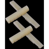 Vencetmat Unbleached Acoustic Guitar Bridge Saddle, Guitar Nuts, Fit For 74Mm Bridge Slot, 43Mm Neck Slot, Pure Complete Bone, Bone Original Color, Vintage Style, 2 Set