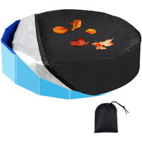 Rypet Dog Pool Cover Foldable Round Pool Pet Collapsible Swimming Pool Cover Kiddie Pool Cover Portable Pool Accessories For Dog Kiddie Pool Bathing Tub