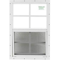 Shed Windows And More 14" X 21" White Flush Mount, Playhouse Windows, Chicken Coop Windows