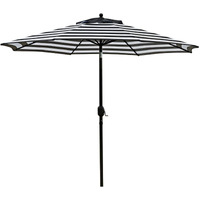 Sunnyglade 9' Patio Umbrella Outdoor Table Umbrella With 8 Sturdy Ribs (Black And White)