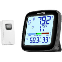 Smartro Sc92 Professional Indoor Outdoor Thermometer Wireless Digital Hygrometer Room Humidity Gauge Temperature And Humidity Meter & Pro Accuracy Calibration