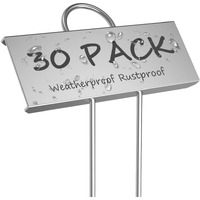 Startostar 30-Pack Metal Plant Labels Weatherproof Garden Markers,Height 10.6'', Label Area 3.5''X 1.2'' Reusable Nursery Tags For Vegetables Herb Flower Seed Greenhouse - Zinc