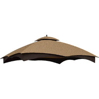 Mastercanopy Replacement Canopy Top For Lowe's Allen Roth 10X12 Gazebo #Gf-12S004B-1 (Beige Plaid)