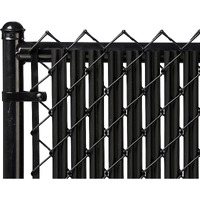 Ridged Slats Made In America Single Wall Bottom Locking Privacy Slat For Chain Link Fence - 9 Colors - 6 Sizes (5Ft, Black)
