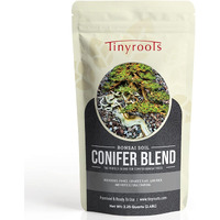 Tinyroots Conifer Bonsai Soil Blend - 2.25 Quarts - Formulated And Pre-Mixed For Junipers, Japanese Black Pines, White Pines, Cedar, Cypress And All Other Conifers