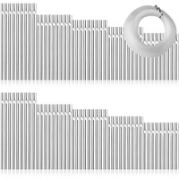 Sansheng 90Pcs (5 Different Length) Wind Chime Tubes For Home Garden Outdoor Hanging Decorations, Tone Empty Tubes With Wind Chime Line 150 Yards(Silver)