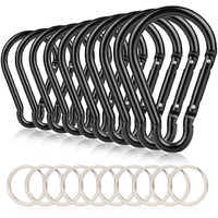 10Pcs 4"/10Cm Large Carabiner Clip,Strong Unlocking Caribeaner Keychain Pack For Backpack Hook, Light Duty Paracord Umbrella E Parachute Para Cord Accessoriesrop