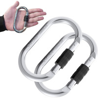 Oak-Sports Caribeener Clips,Climbing Carabiner(25Kn=5600Lbs),Heavy Duty Carabiner Clip,Multipurpose For Rigging, Ropes, Hammocks, Not Suitable For Pull-Up Bars(2Pack)