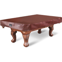 Shieldo Heavy Duty Leatherette Billiard Pool Table Cover,Waterproof&Tearproof Cover For Pool Table,7/8/9 Foot Fitted(8Ft/Brown)