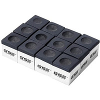 Gse 12-Pack Billiard/Pool Cue Chalks, Billiard Pool Table Accessories For Home/Tournament Use (Black)