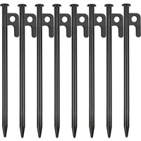 8 Pack Tent Stakes Heavy Duty Metal Tent Pegs For Camping Steel Tent Stakes 8 Inch Unbreakable And Inflexible