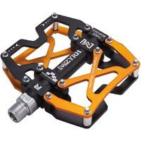 Mzyrh Mountain Bike Pedals, Ultra Strong Colorful Cnc Machined 9/16" Cycling Sealed 3 Bearing Pedals (Black Black Glod 3 Bearings)