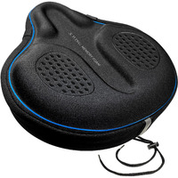 X Wing Wide Bike Seat Cover Padded With Memory Foam  Ideal Bicycle Saddle Cover For Men And Women  Ultra-Soft Cushion, Non-Slip & Easy Installation  Fit For Exercise Bike, Indoor & Outdoor Cycling