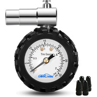 Godeson Presta Valve Gauge,Presta Valve Tire Pressure Gauge With Bicycle Air Pressure Relief Range To 0-30Psi /0-2Bar, Perfect For Mountain Bicycle Fat Tires