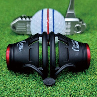 Birdie79 Premium Quality360-Degree Birdie Liner Drawing Alignment Tool Kit- 360-Degree Triple 3-Line Golf Ball Marker Stencil With Gift Box Including 3 Color Marker Pens-Patent Pending.