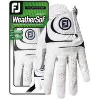 Footjoy Women's Weathersof Golf Glove, Worn On Right Hand, White, Small