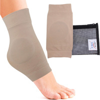 Crs Cross Ankle Malleolar Gel Sleeves - Padded Skate Sock With Ankle Bone Pads For Figure Skating, Hockey, Inline, Roller, Ski, Hiking Or Riding Boots. Ankle Protector Cushion. (One Size Fits Most)