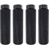 Zelerdo 2 Pairs Aluminum Alloy Bike Pegs For Mountain Bike Cycling Rear Stunt Pegs Fit 3/8 Inch Axles (Pure Black,100X28 Mm)
