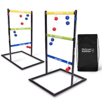 Gosports Pro Grade Ladder Toss Indoor/Outdoor Game Set With 6 Soft Rubber Bolo Balls, Travel Carrying Case