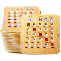 Gse 5Ply Stitched Shutter Bingo Cards, Finger-Tip Shutter Slide Bingo Cards, Easy-Read Large Print Bingo Cardboard With Sliding Windows (50-Pack)
