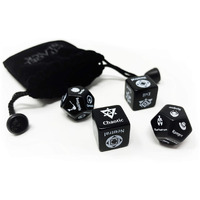 Citadel Black Character Randomizer Dice Set - Randomize Class, Race, & Alignment For Characters Or Npcs, Made For Dungeons And Dragons 5Th Edition & Other Tabletop Role-Playing Games