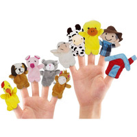 Riy 10Pcs Story Time Finger Puppets - Old Macdonald Had A Farm Educational Puppets Easter Basket Stuffers