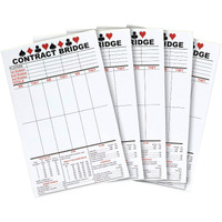 Best Paper Greetings 250 Sheets Contract Bridge Score Pads With Trick Values And Tallies, Game Score Cards Accessories, Large Print (5 Notepads)