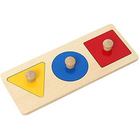 Montesoori Baby Toys Puzzles Colorful Multiple Shape Puzzles Toys For 6-12 Months 1 2 3 Years Old Toddlers (3 Pieces)