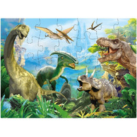 Dinosaur Jigsaw Puzzle For Kids Age 3-5 4-8 Year Old, 35 Piece Jumbo Toddler Floor Puzzle For Kid Boy Girl Learning Educational Toy Gift Box