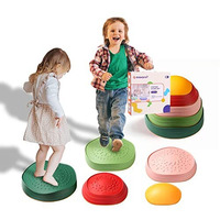 Stepping Stones For Kids,5Pcs Non-Slip Plastic Balance River Stones For Promoting Children's Coordination Skills Sensory Toy