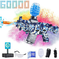 Electric Gel Ball Blaster Toy, Eco-Friendly Splatter Ball Blaster Automatic Toy, With 60000+ Gel Ball And Goggles, For Outdoor Activities - Team Game, Ages 12+, Blue