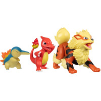 Pokmon Fire-Themed Battle Figure Set: 4.5" Arcanine, 3" Charmeleon, 2" Cyndaquil - Exclusive Toys For Kids & Fans