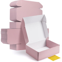 Horlimer 12X9X4 Inches Shipping Boxes Set Of 20, Pink Medium Corrugated Cardboard Gift Mailer Box