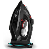 Omaiga Cordless Iron For Clothes, 1500W Steam Iron Rapid Heating, Non-Stick Ceramic Soleplate, Auto Shut Off, Burst Of Steam, Self-Clean, Anti Drip, 3 Temperature Settings, 11.84Oz Water Tank, Black