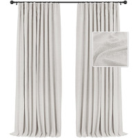 Inovaday Linen 100% Blackout Curtains 108 Inch Length 2 Panels Set Textured Thermal Insulated Curtain Drapes For Bedroom Living Room - Beige, W50 X L108