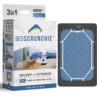 Bed Scrunchie Sheet Holder Straps - Heavy Duty Gripper Clips - Strengthened Parachute Cord - 360 Degree Bed Sheet Tightener - Strongest And Effective Extender - Fits All Mattress Sizes