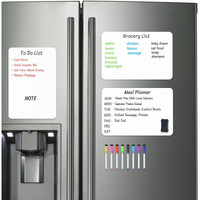 3Pcs Magnetic Whiteboard For Fridge, Homidek Refrigerator Magnetic Dry Erase Board With 8 Markers And 1 Eraser, 3Pcs 12 X 8 Inches