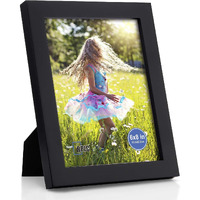 Rpjc 6X8 Inch Picture Frame Made Of Solid Wood And High Definition Glass Display Pictures For Table Top Display And Wall Mounting Photo Frame Black