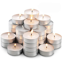 Montopack Unscented Tea Lights Candles In Bulk | 45 White, Smokeless, Dripless & Long Lasting Paraffin Tea Candles | Small Votive Mini Tealight Candles For Home, Pool, Shabbat, Weddings & Emergencies