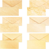 48-Pack Old Fashioned Vintage Envelopes For Writing Letters With 6 Decorative Antique Styles, Classic Aged Blank Envelopes For Party Invitations, Home Stationery Supplies (8.7X4 In)