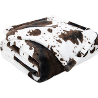 Fleece Blanket Cow Print Soft Throw Blanket Lightweight Blanket For Kids