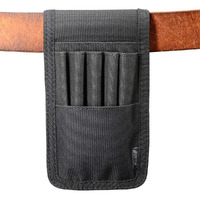 Diodrio Belt Pen Holder, Pencil Holder Pouch, Pen Sleeve Case Holster For Belt, Hold Multiple Pens, Hold 6 Inch Ruler, 4 Pens And A Marker. Made Of Durable Fabrics, Detachable, Black.