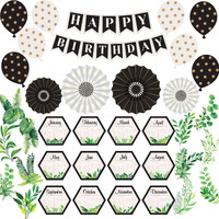 Simply Boho Happy Birthday Bulletin Board Set Birthday Decorations Birthday Board Classroom Decoration Cutouts For Calendars Bulletin Boards Classrooms