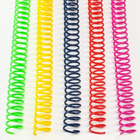 Binditek 50 Pack Plastic Spiral Binding Coils,12Mm(1/2") Binding Spirals,90 Sheet Capacity,4:1 Pitch,Multi Color,Red,Blue,Yellow,Green,Pink,Christmas Gift For Students And Coworkers