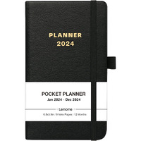 2024 Pocket Planner - Pocket Calendar 2024 For Purse, Jan. 2024 - Dec. 2024, 12 Months Weekly Monthly Pocket Planner With Pocket, Elastic Closure, Note Pages, Printed Monthly Tabs, Pen Holder, 6.4'' X 3.8''