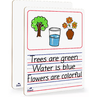 Double Sided Whiteboard 9X12 Story Lined Dry Erase Board For Kids Writing Board Age 3-5 Practice Drawing Small White Board Teacher Elementary Grade 1 Kindergarten Preschool