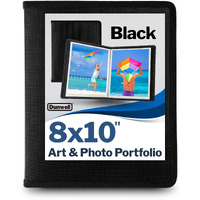 Dunwell 8X10 Photo Album Portfolio - (Black), 8 X 10 Photo Album, 24 Sleeves Display 48 Pages, For Photo Album Storage, School Photo Album 8X10, Album For 8X10 Pictures Or Keepsake Picture Album